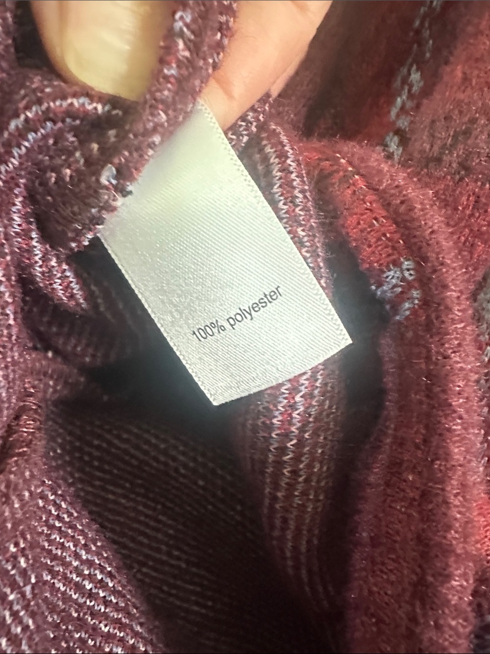 Maurices Burgundy Plaid Button-Front Shacket - Picture 4 of 4